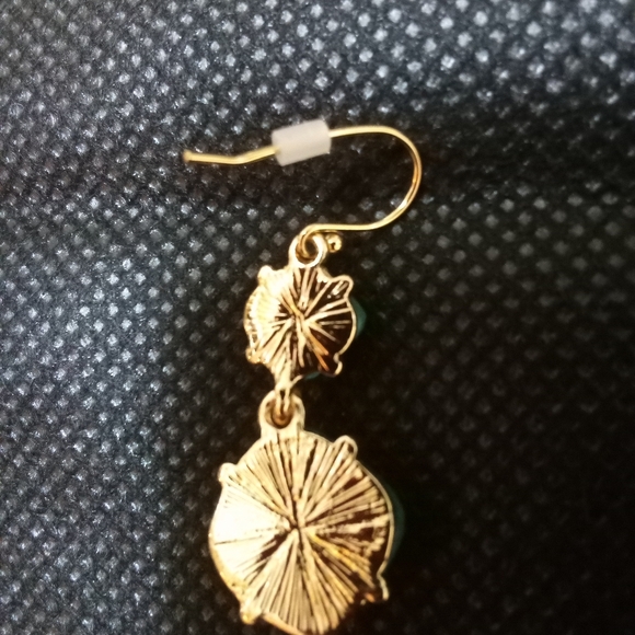 Dillard's - Genuine Shell, Teal, Sterling Silver Post, Sensitive Skin - Picture 2 of 9